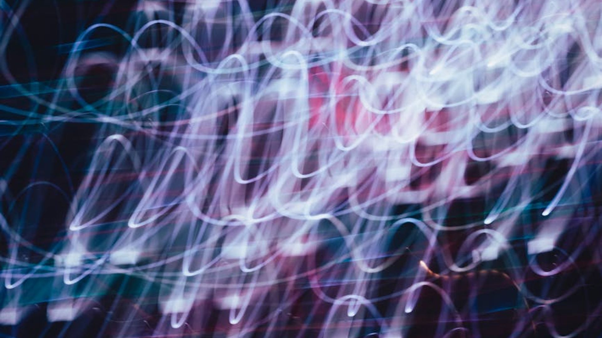 Abstract dark digital background with blue neon light pulses